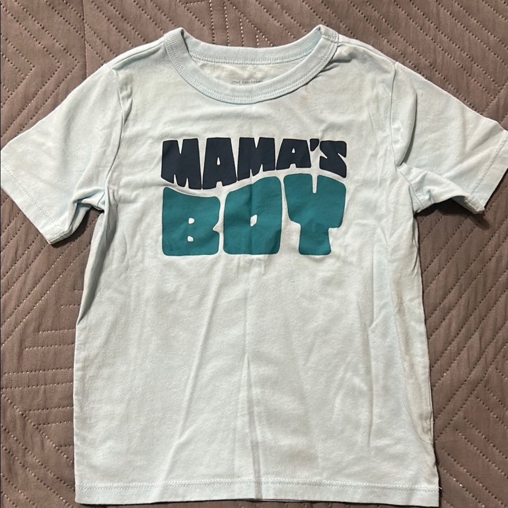 Mama's Boy Light Blue Kids T-Shirt